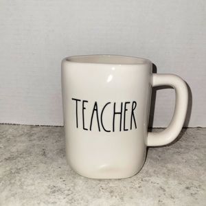 Rae Dunn Teacher White Ceramic Mug